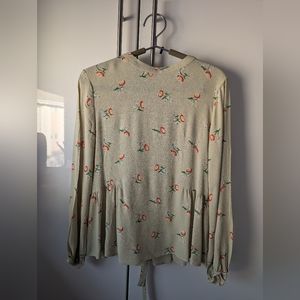 Sexy blouse with open back